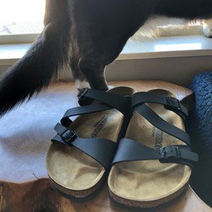 Black Salina US L 7.0 Regular Fit Birkenstocks